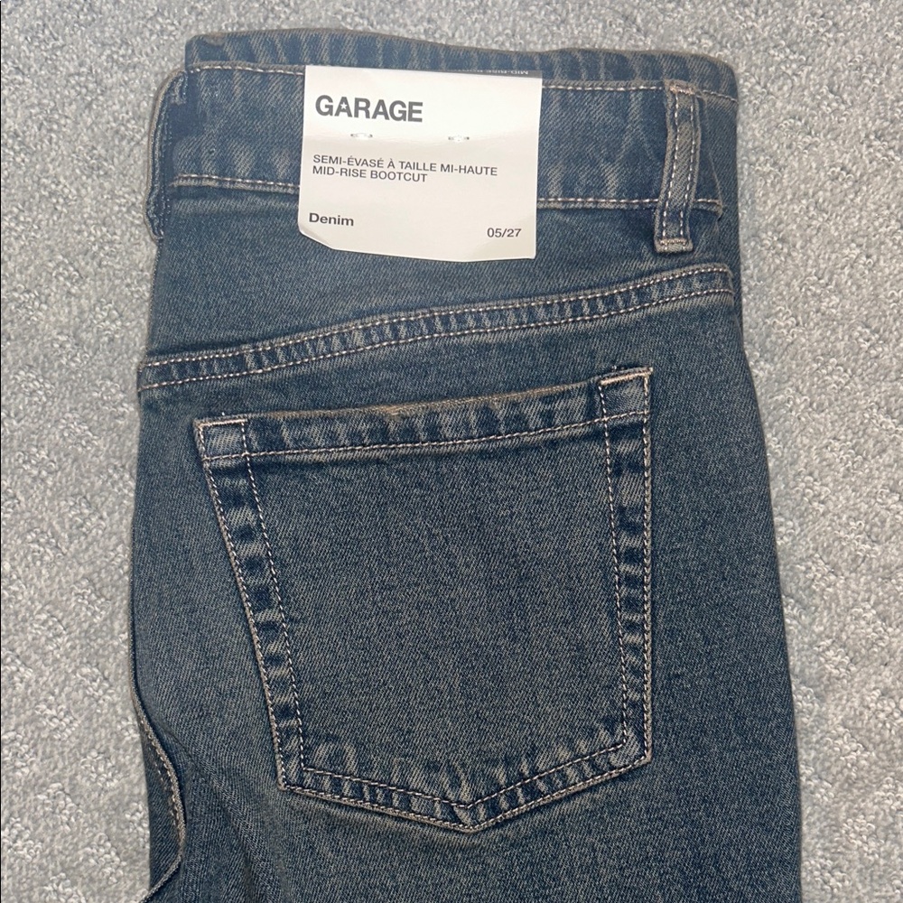 Garage Mid-Rise Bootcut Jeans - Blue